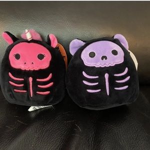 Squishmallows 4" Shellie & Sketlana Skeleton Halloween 2022